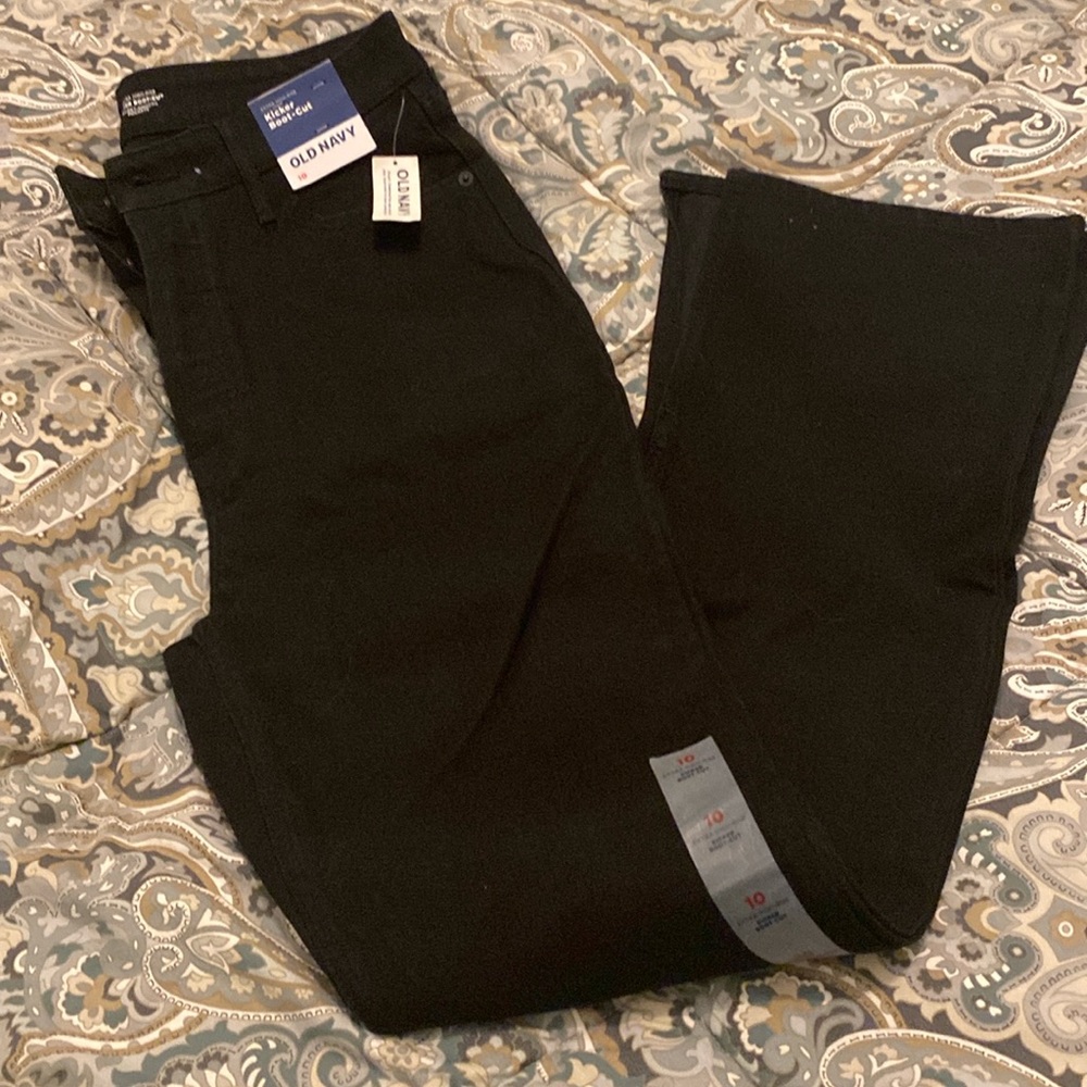 NWT high-rise boot, cut jeans